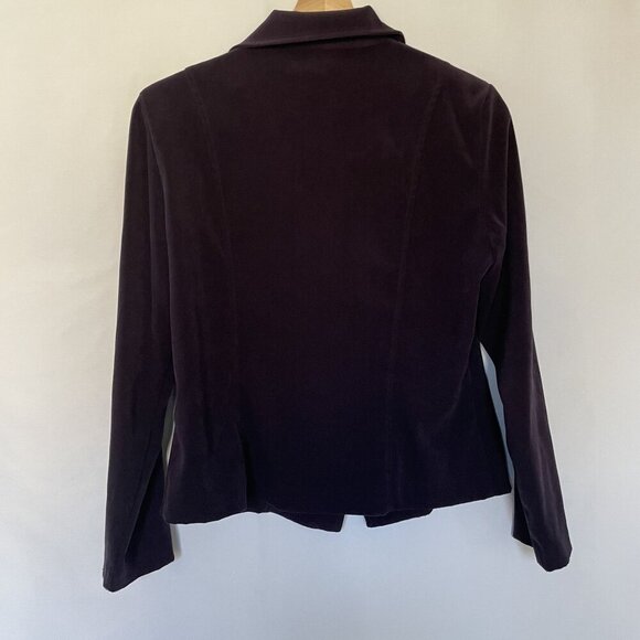 Requirements purple velvet texture women's size S business casual blazer buttons - Picture 7 of 7